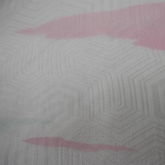 Japanese Kimono Ethnic Hand Crafted Embossed Lining Red White 3D Textured Tie - Picture 6 of 10